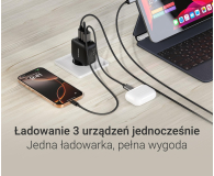Silver Monkey Ładowarka GaN Smart Trio 70W PD Czarna - 1417249 - zdjęcie 2